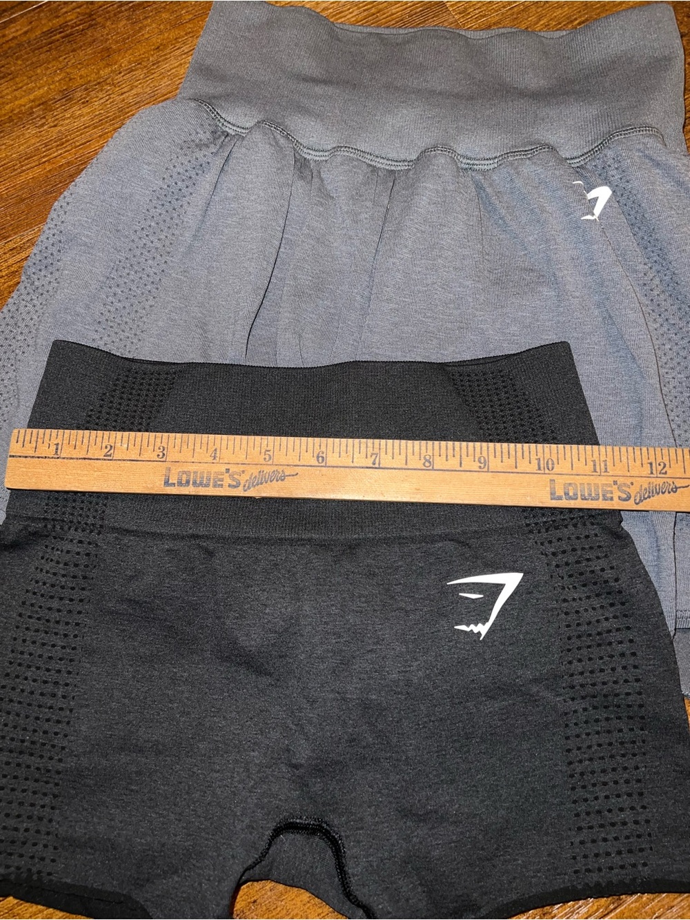 Gymshark Vital Seamless 2-1 Gray High Waist Black Training Shorts Set Size S - Picture 7 of 10